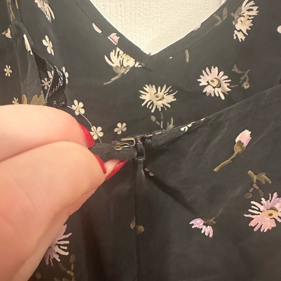 NWT Madewell Silk Eva Slip Dress in Polka Daisies - Picture 8 of 8